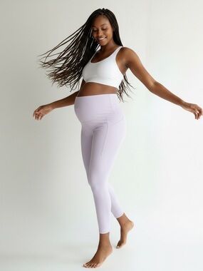 (2) Hatch X FP Movement Orchid Lilac Never Been Better Leggings & Sport Bra Sm